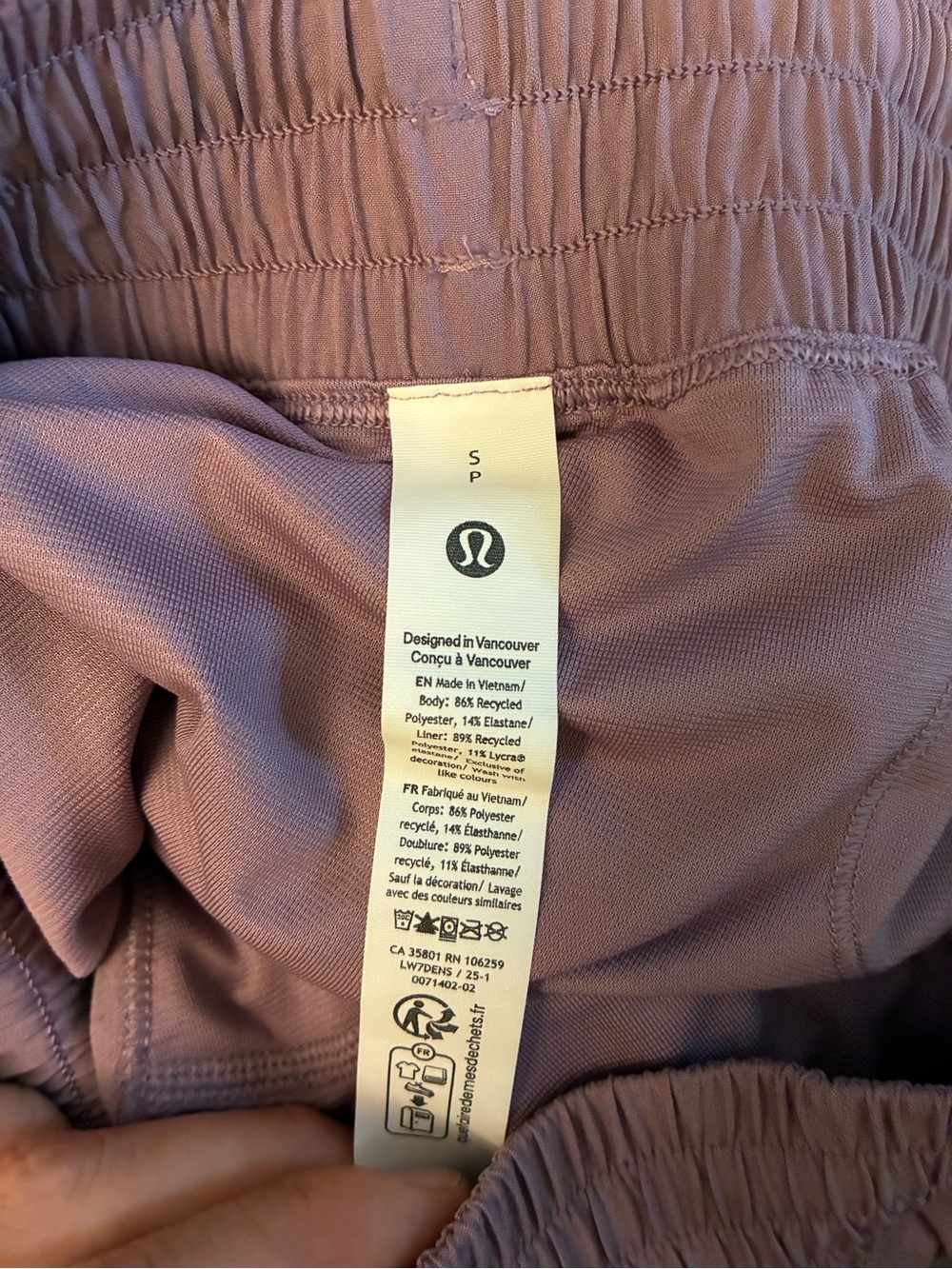 Lululemon Shake It Out High-Rise Running Shorts 2.5” Lavender Lux S - Picture 5 of 5